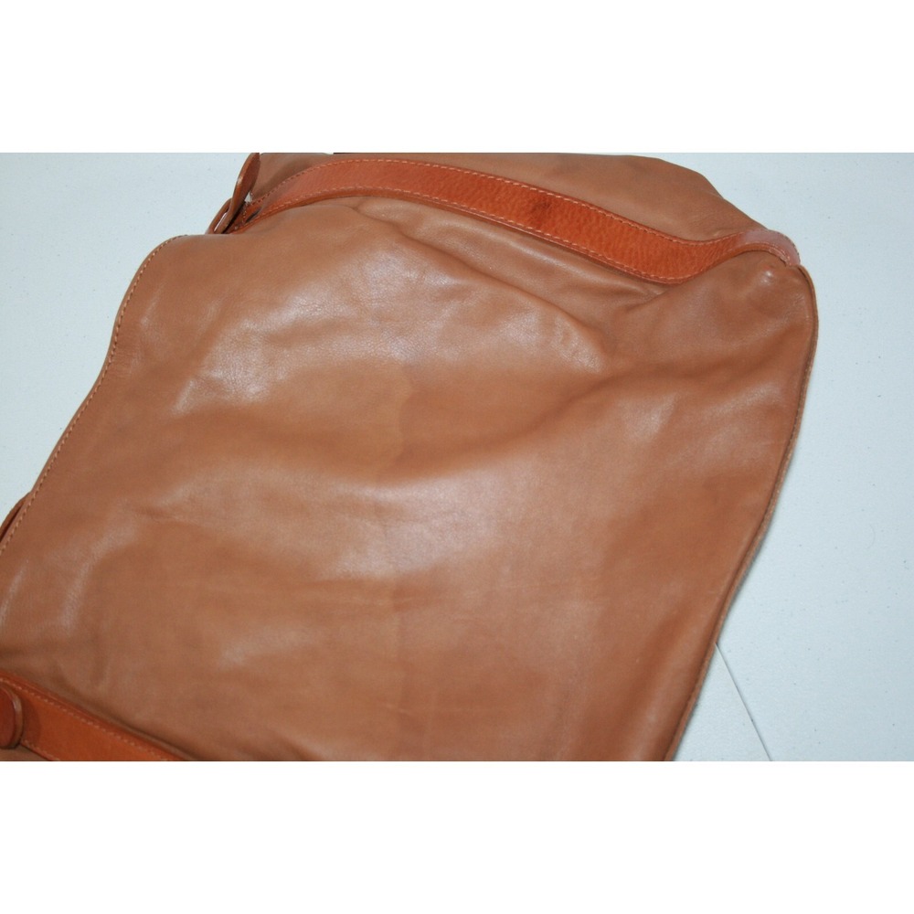Maurizio Taiuti Brown Orange Leather Women's Tote Handbag Purse - Picture 10 of 12